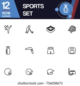 Sport icon vector collection set