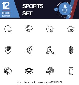 Sport icon vector collection set