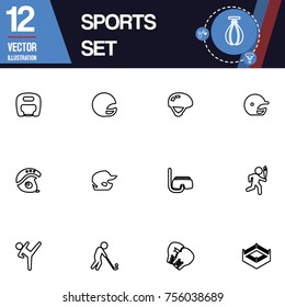 Sport icon vector collection set