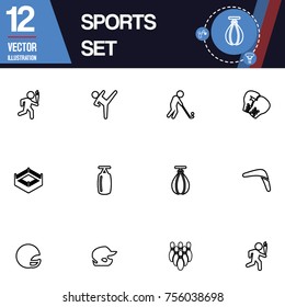 Sport icon vector collection set