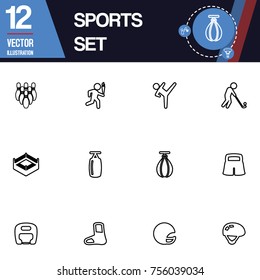 Sport icon vector collection set