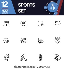 Sport icon vector collection set