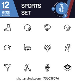 Sport icon vector collection set