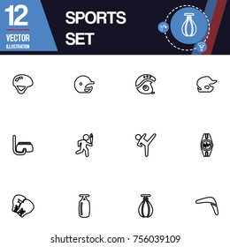 Sport icon vector collection set