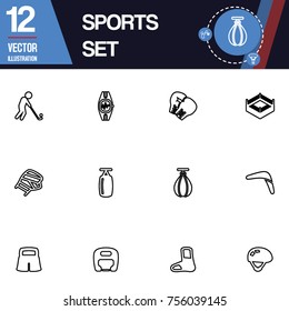 Sport icon vector collection set