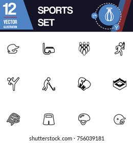 Sport icon vector collection set