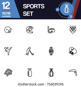 Sport icon vector collection set