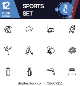 Sport icon vector collection set
