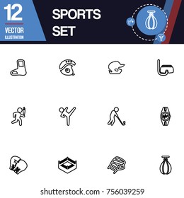 Sport icon vector collection set