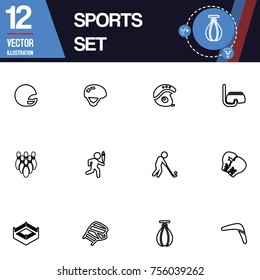 Sport icon vector collection set