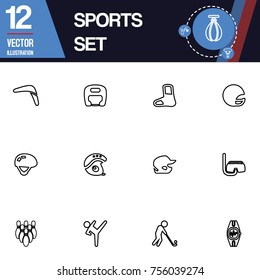 Sport icon vector collection set