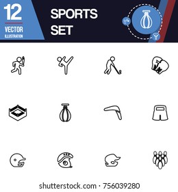 Sport icon vector collection set