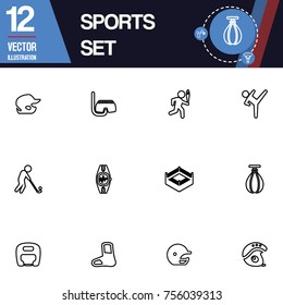 Sport icon vector collection set