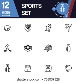 Sport icon vector collection set