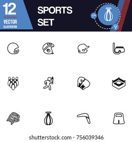 Sport icon vector collection set