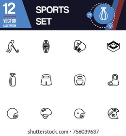 Sport icon vector collection set