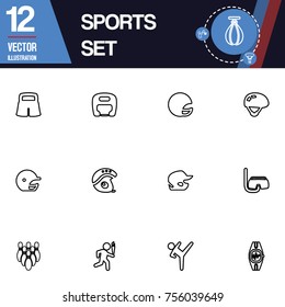 Sport icon vector collection set