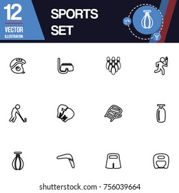 Sport icon vector collection set