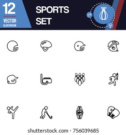 Sport icon vector collection set
