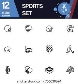 Sport icon vector collection set