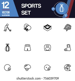Sport icon vector collection set