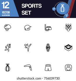 Sport icon vector collection set