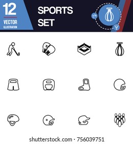 Sport icon vector collection set