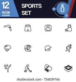 Sport icon vector collection set
