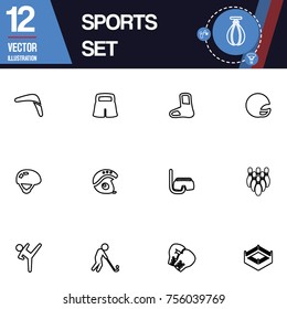 Sport icon vector collection set