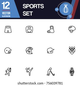 Sport icon vector collection set