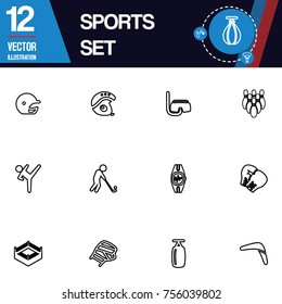 Sport icon vector collection set