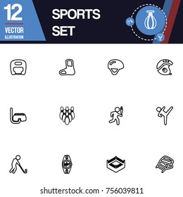 Sport icon vector collection set