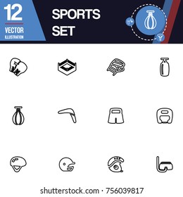 Sport icon vector collection set