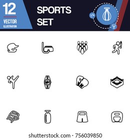 Sport icon vector collection set