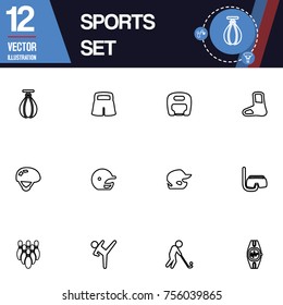 Sport icon vector collection set