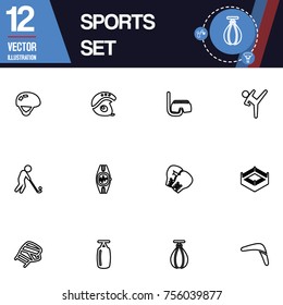 Sport icon vector collection set