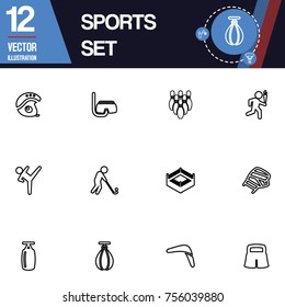 Sport icon vector collection set