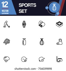 Sport icon vector collection set