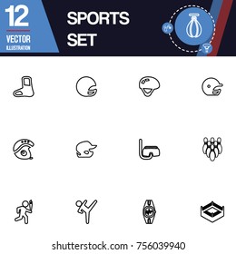 Sport icon vector collection set