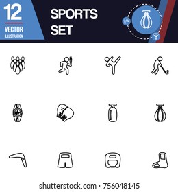 Sport icon vector collection set