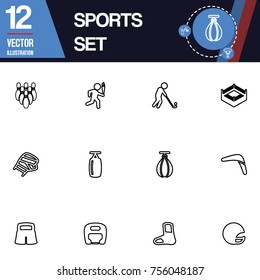 Sport icon vector collection set