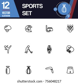 Sport icon vector collection set