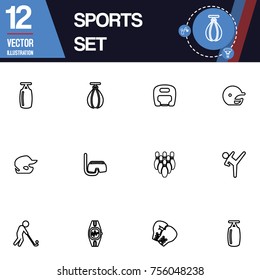 Sport icon vector collection set