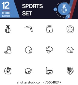 Sport icon vector collection set