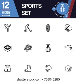 Sport icon vector collection set