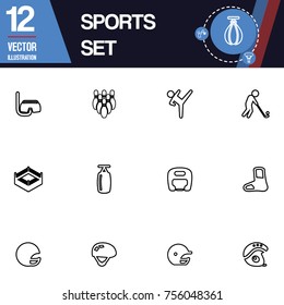 Sport icon vector collection set