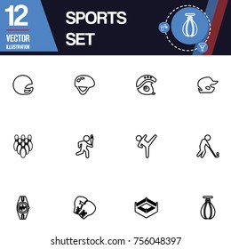 Sport icon vector collection set