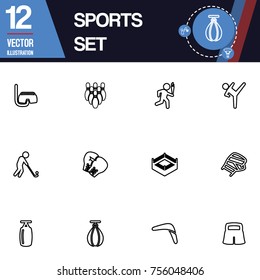 Sport icon vector collection set