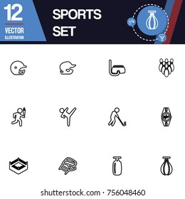 Sport icon vector collection set