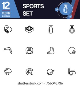 Sport icon vector collection set